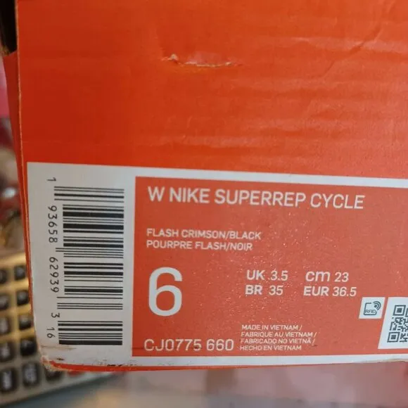 🚲 Women's Cycling Shoes New 6 Nike SuperRep Cycle Spinning CJ0775-660 Orange Re