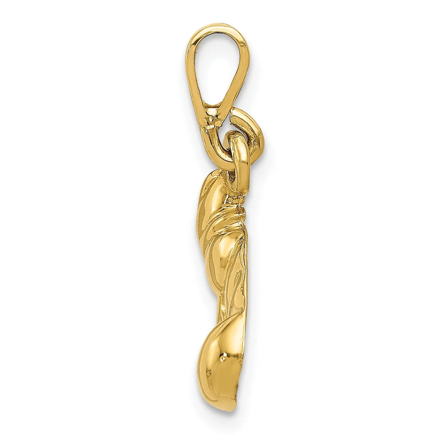 14k Yellow Gold Polished Boxing Glove Pendant