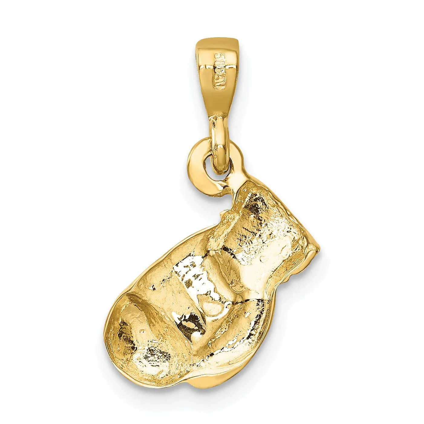 14k Yellow Gold Polished Boxing Glove Pendant