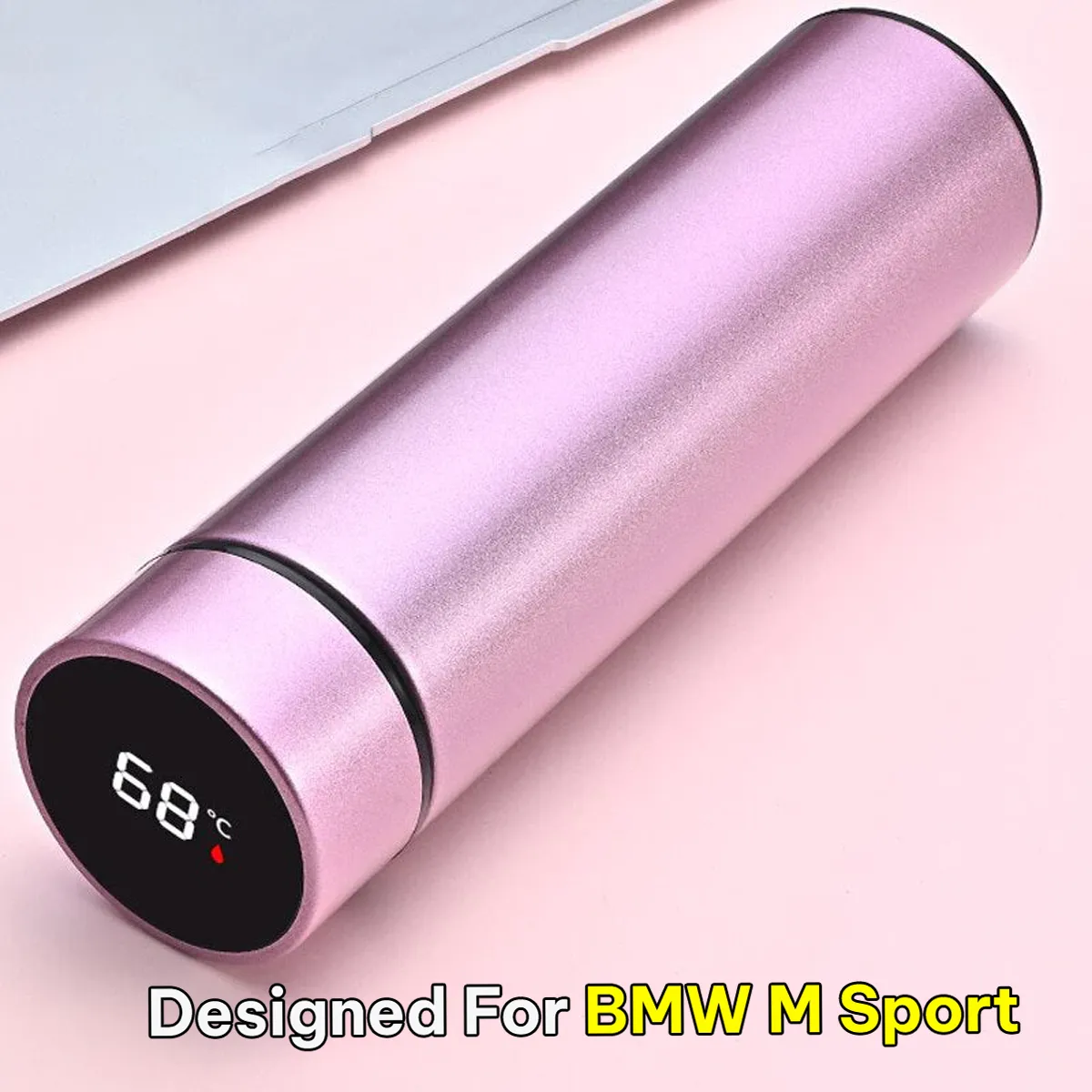 17oz Insulated Water Bottle with LED Temperature Display, Coffee Tea Infuser Bottle Double Wall Vacuum Insulated Water Bottle for Hot or Cold Drink, Stainless Steel Sports Automotive Travel Mug