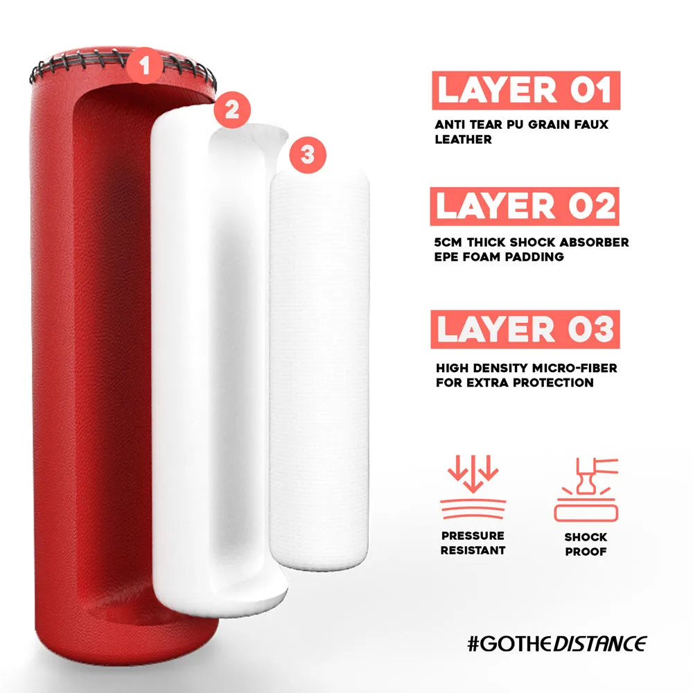 5.5ft Heritage Red Free-Standing Punchbag