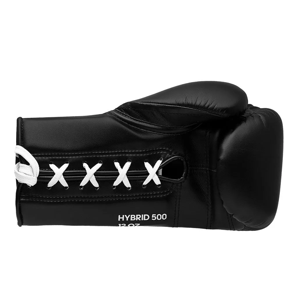 ADIDAS HYBRID 500 BOXING GLOVES - BLACK