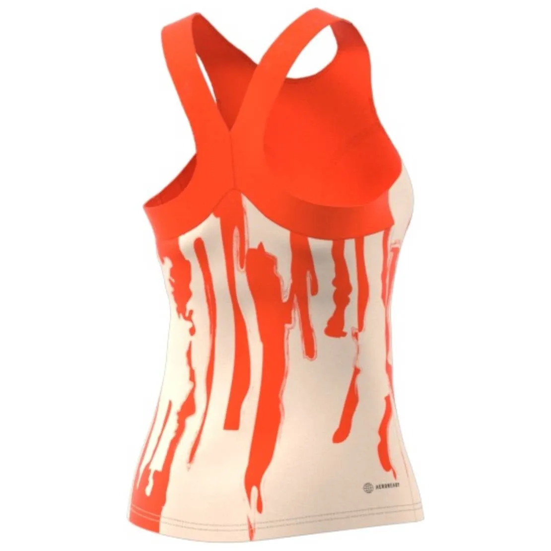 adidas Women's NY Y-Tank Top (Ecru Tint/Impact Orange)