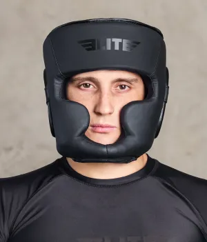 Adults' Essential Black/Black Brazilian Jiu Jitsu BJJ Headgear