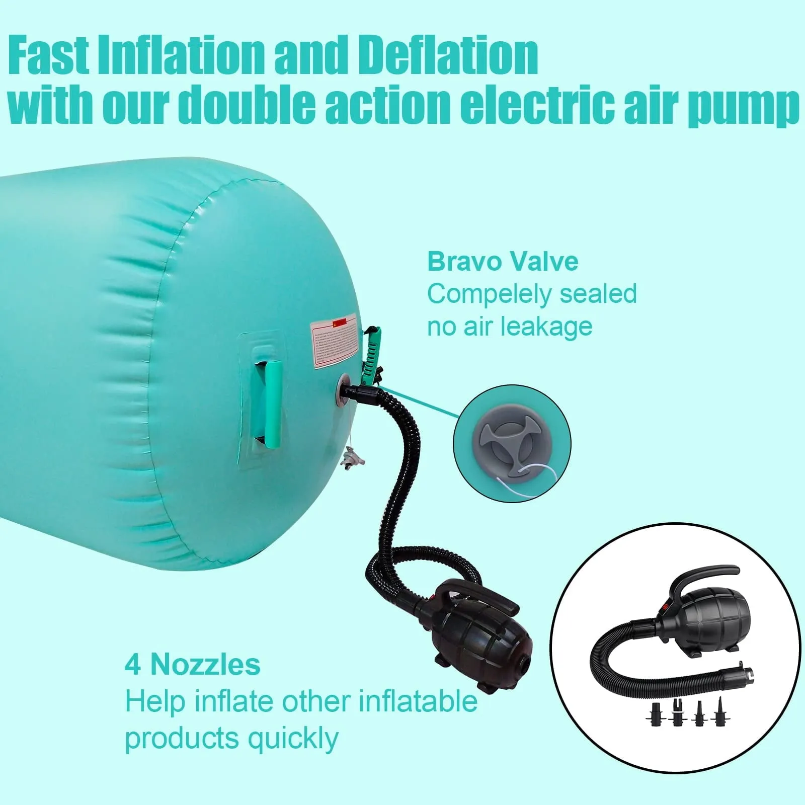 Air Roller Gymnastics Barrel  For Yoga Training Cheerleading Home Use