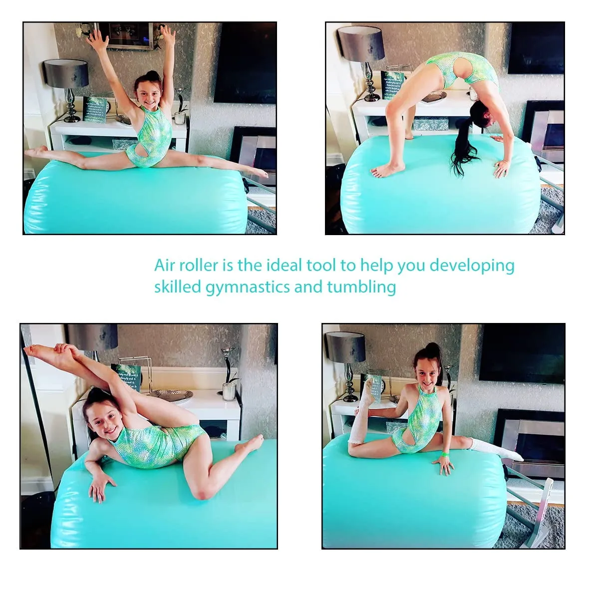 Air Roller Gymnastics Barrel  For Yoga Training Cheerleading Home Use