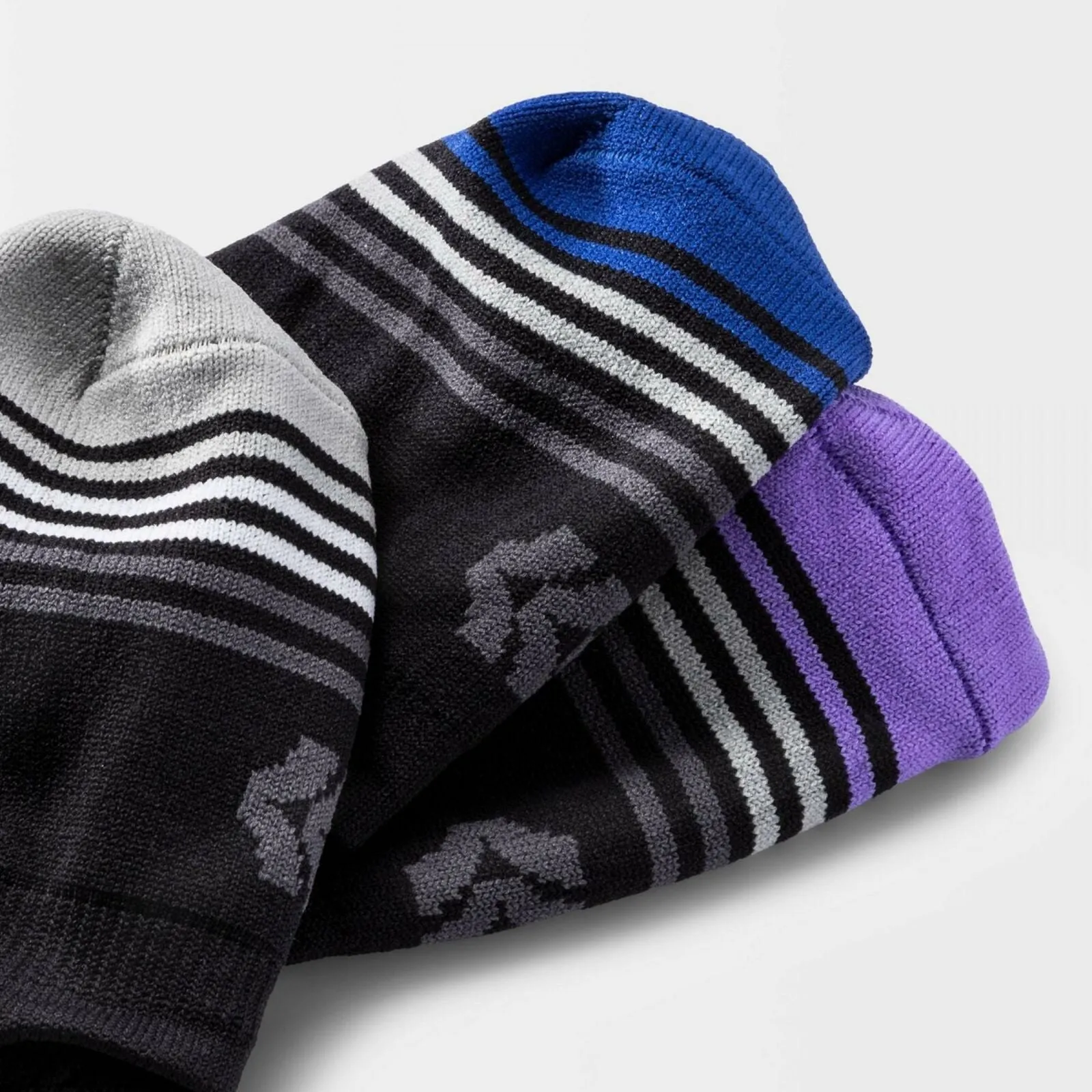 All In Motion Women's Lightweight Striped 3 Pack Liner Athletic Socks
