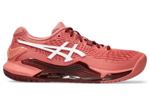 Asics Women's GEL-RESOLUTION 9 Shoes in Light Garnet/White