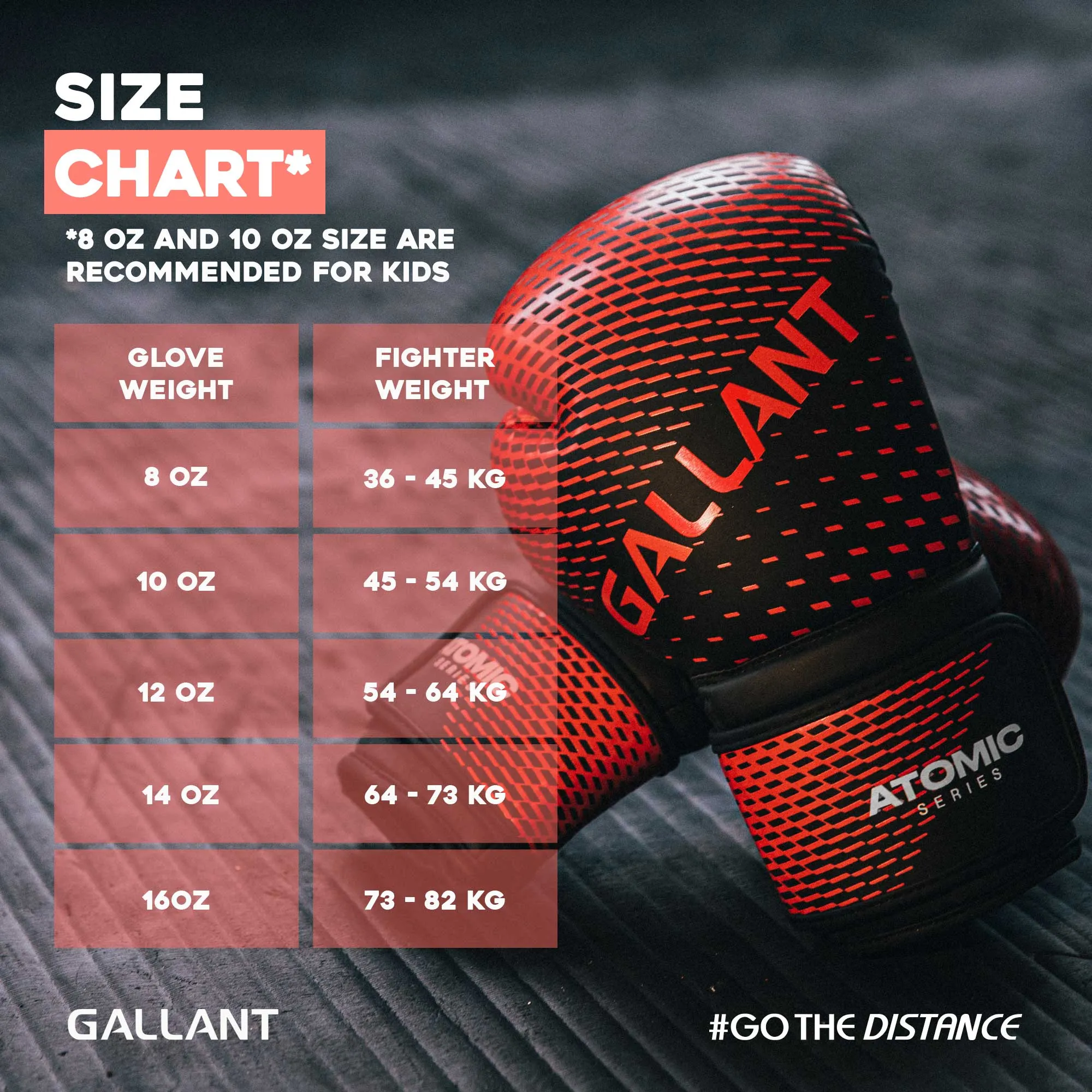 Atomic Series Boxing Glove - Red - Best Punching Gloves