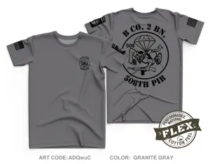 B Co, 2 BN, 508th PIR, 4BCT Core Men's SS Flex Performance Tee - ADQwuC