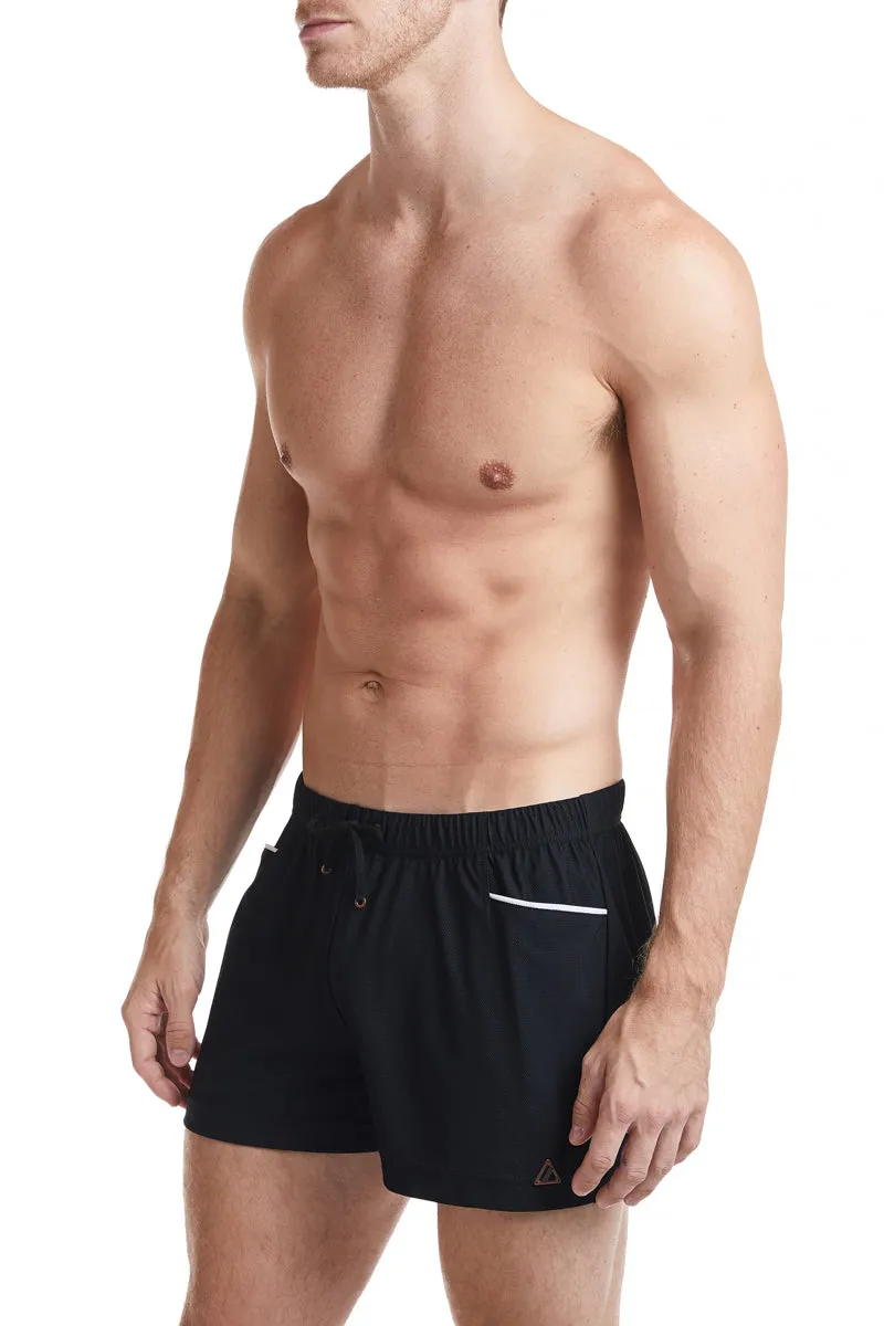 Black - EMMETT Sheer Mesh Board Short