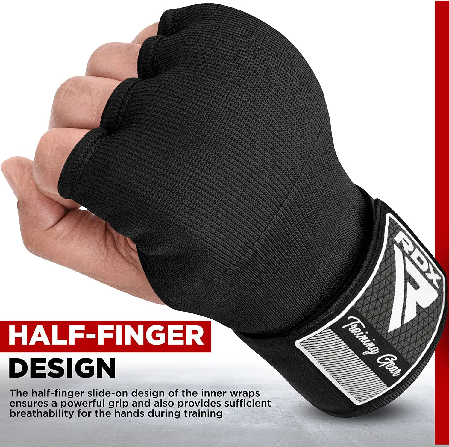 BLACK RDX QUICK WRAPS INNER GLOVES