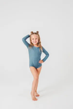 Blue Long Sleeve Leotard