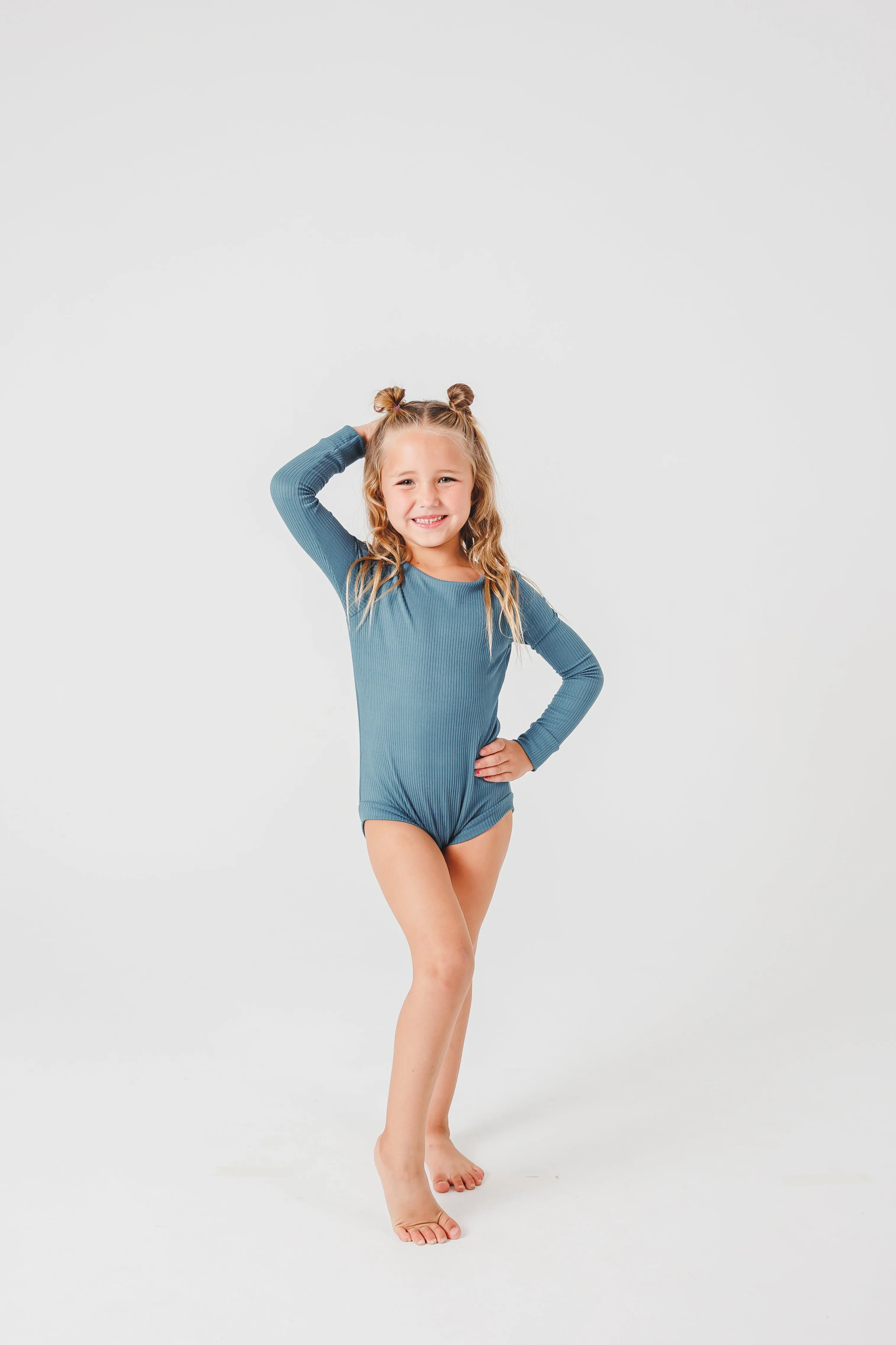 Blue Long Sleeve Leotard