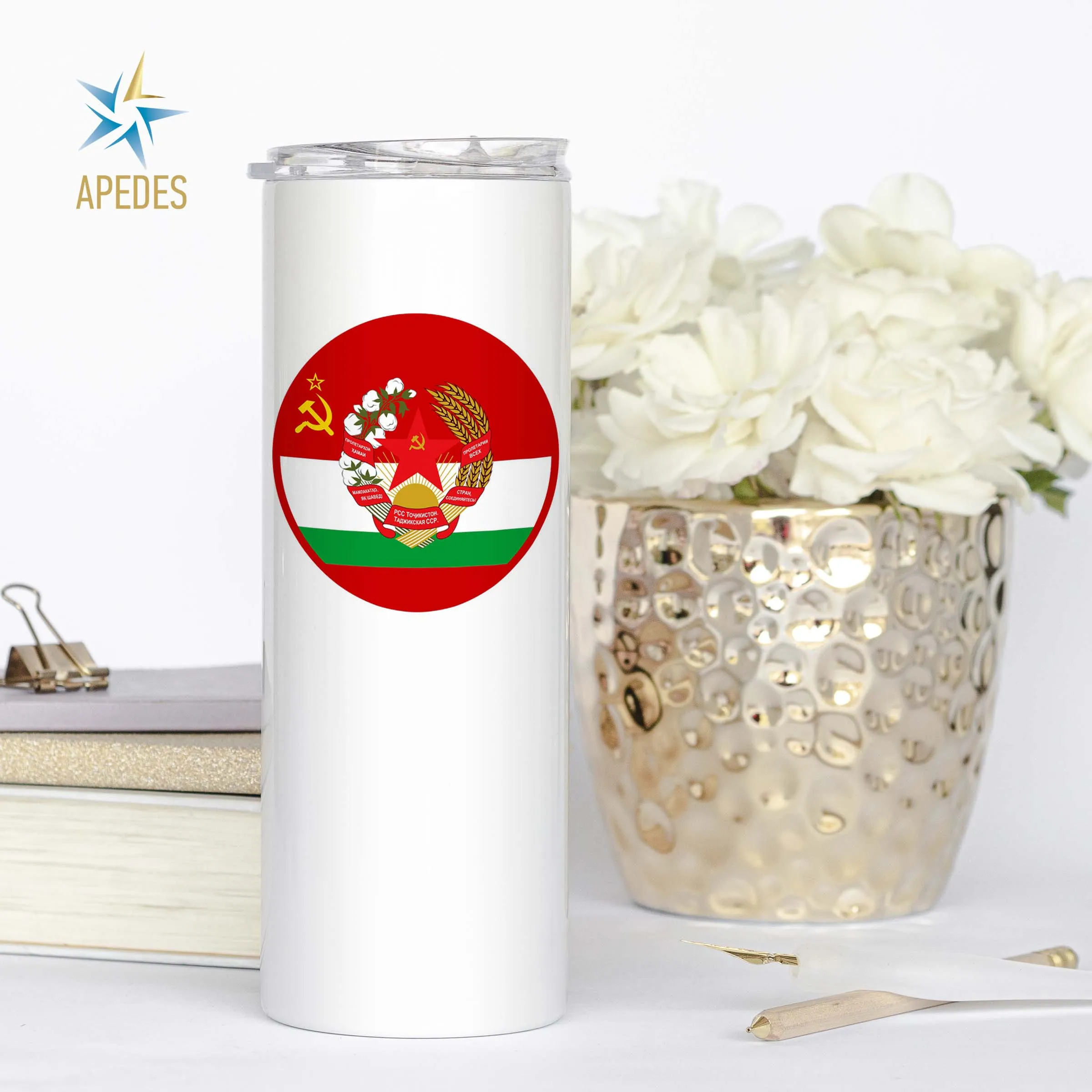 Born in USSR Stainless Steel Skinny Tumbler 20 OZ