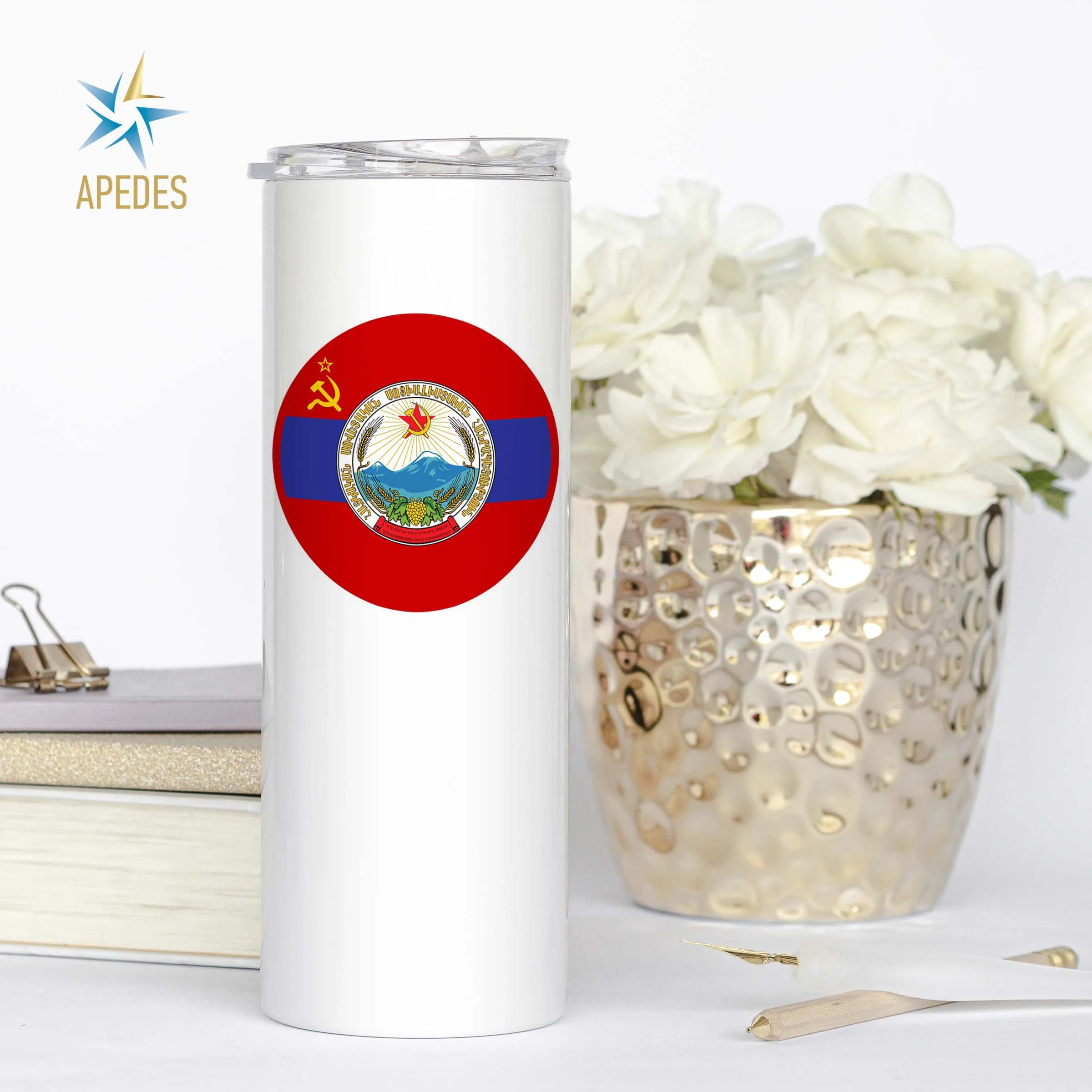 Born in USSR Stainless Steel Skinny Tumbler 20 OZ