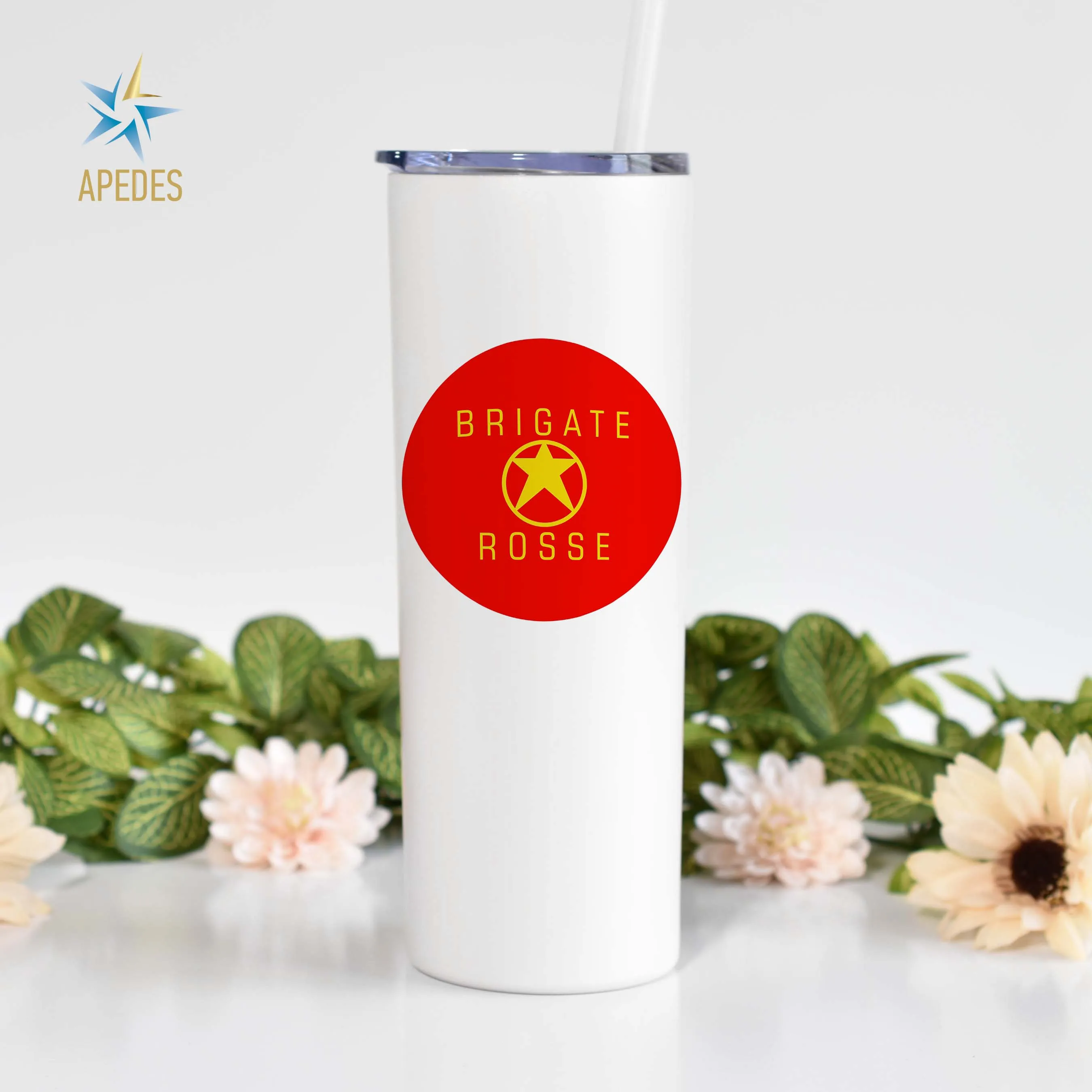 Brigate Rosse Italy Stainless Steel Skinny Tumbler 20 OZ