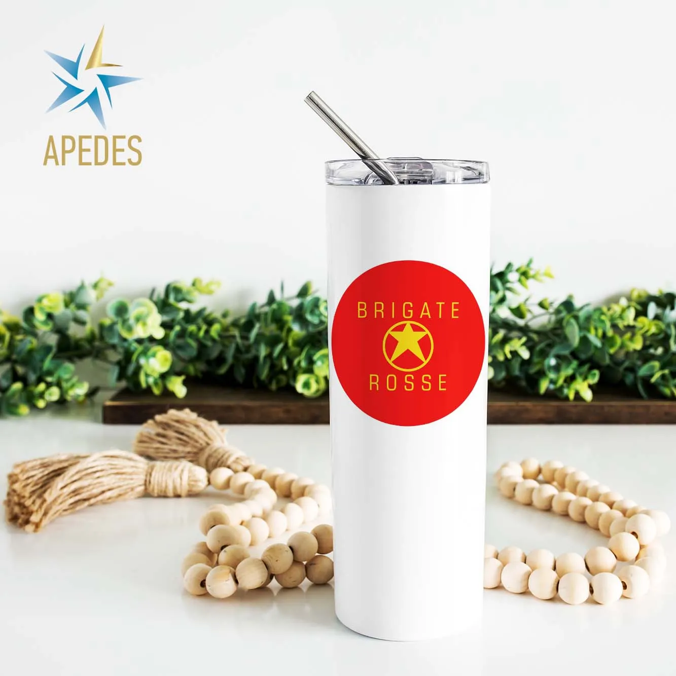 Brigate Rosse Italy Stainless Steel Skinny Tumbler 20 OZ