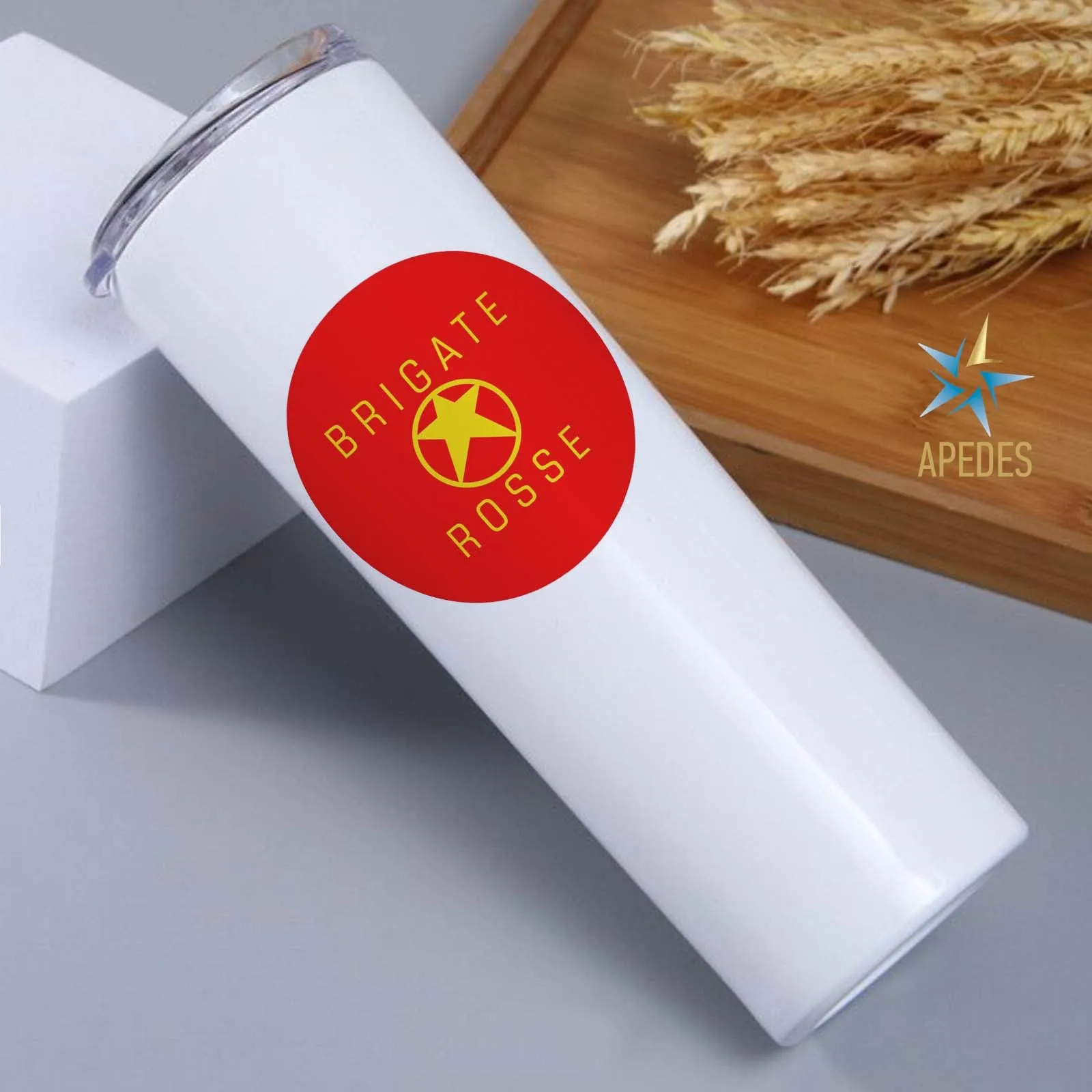 Brigate Rosse Italy Stainless Steel Skinny Tumbler 20 OZ