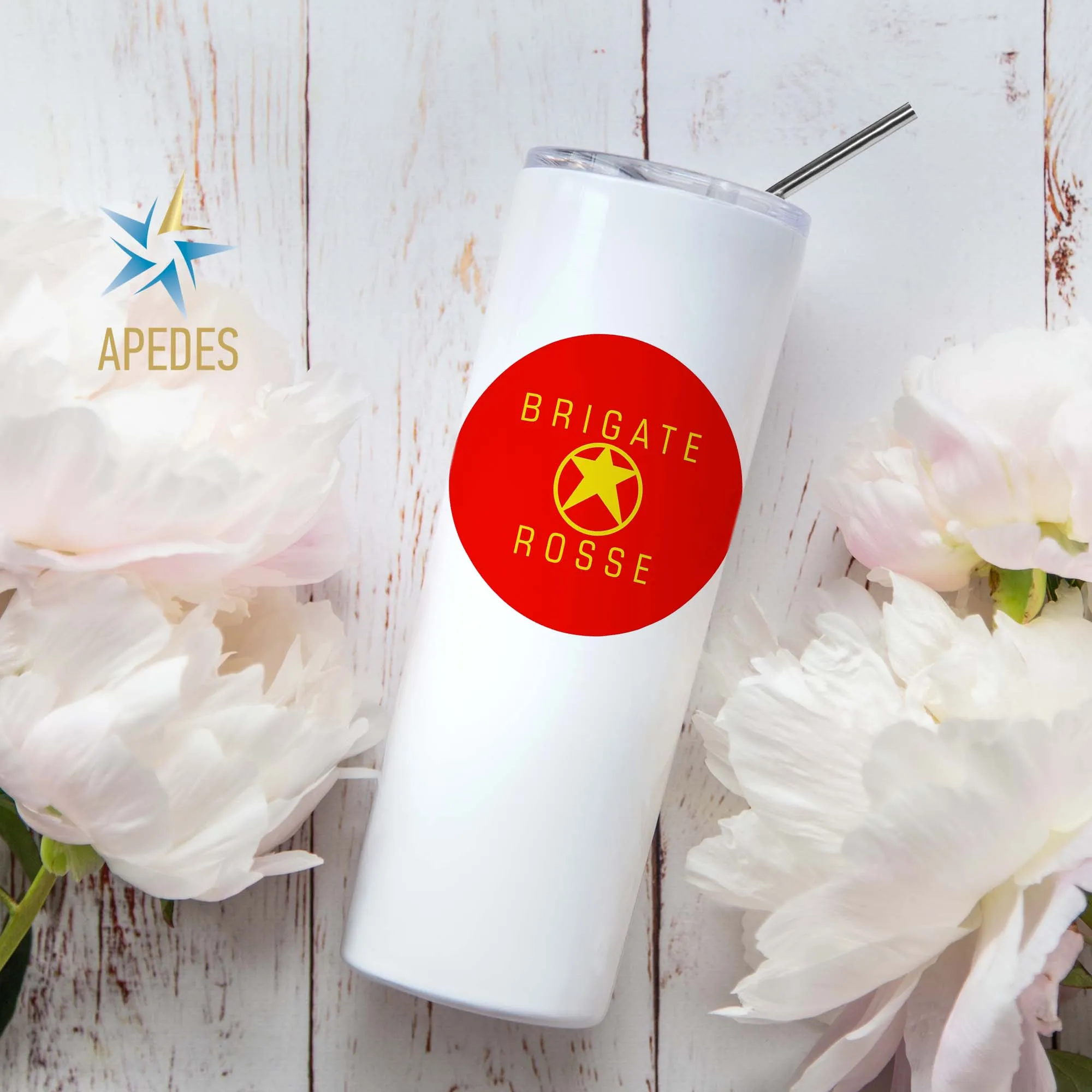 Brigate Rosse Italy Stainless Steel Skinny Tumbler 20 OZ