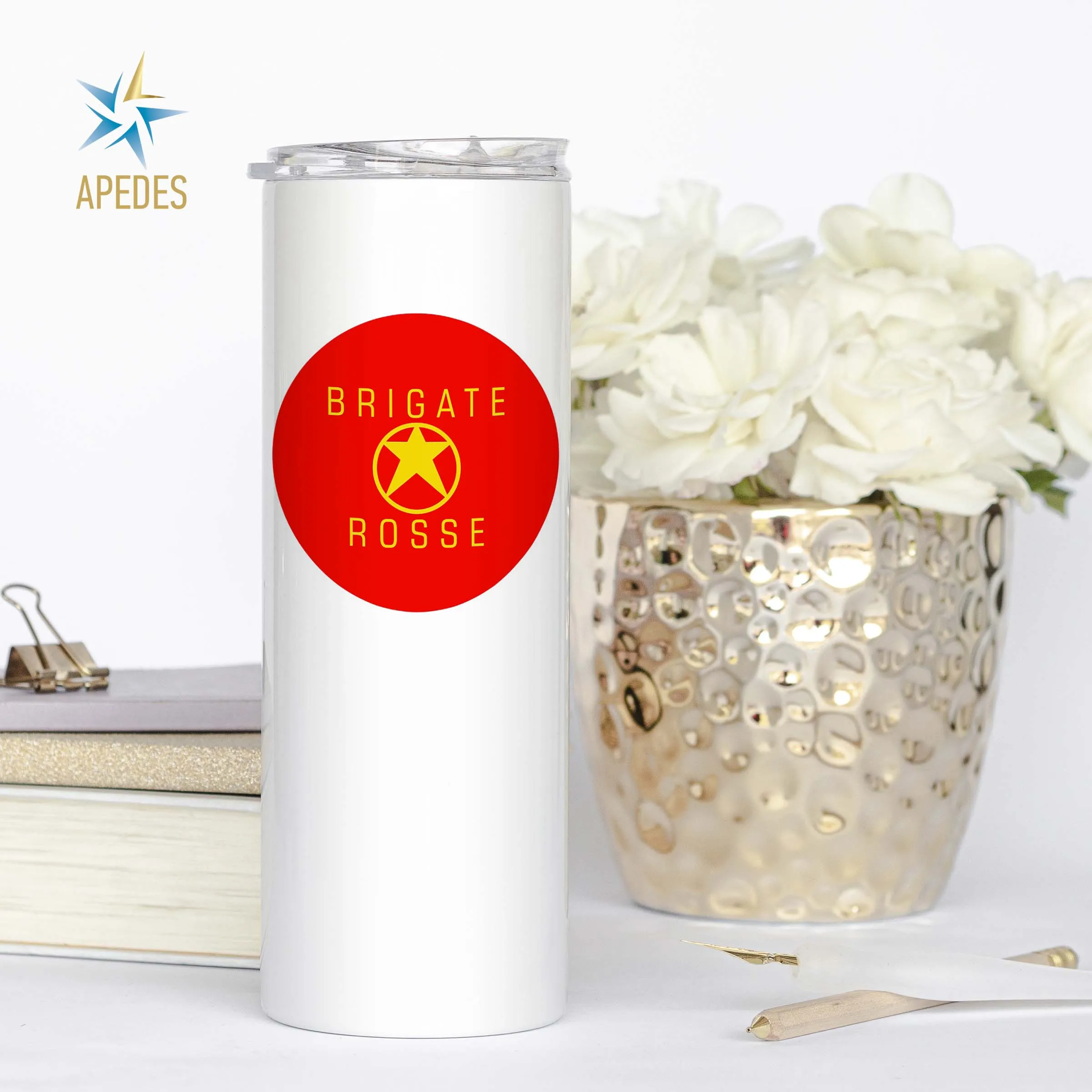 Brigate Rosse Italy Stainless Steel Skinny Tumbler 20 OZ