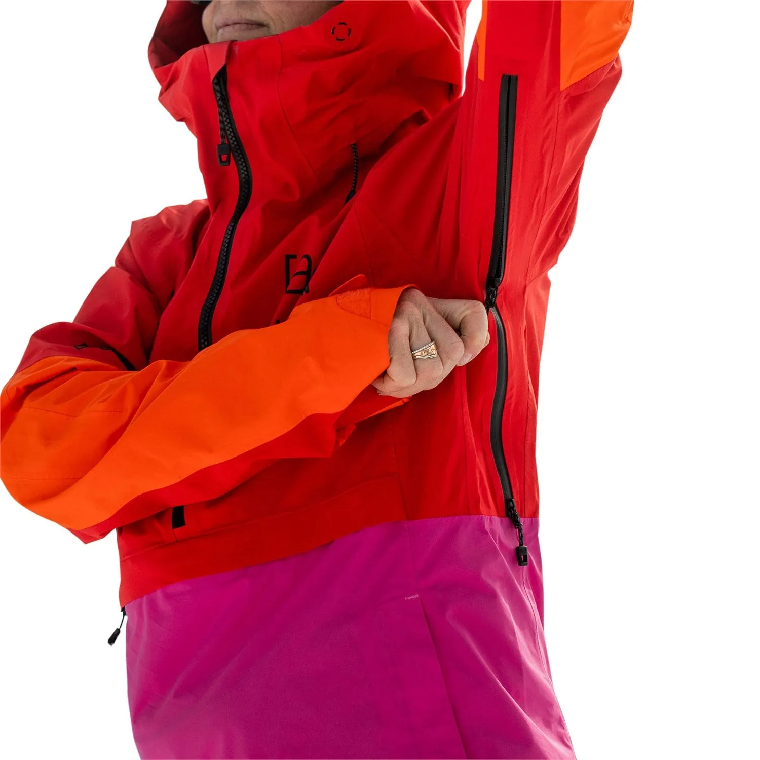 Burton [AK] Kimmy GORE-TEX Womens Anorak Jacket Molten Red / Very Berry / Signal Orange