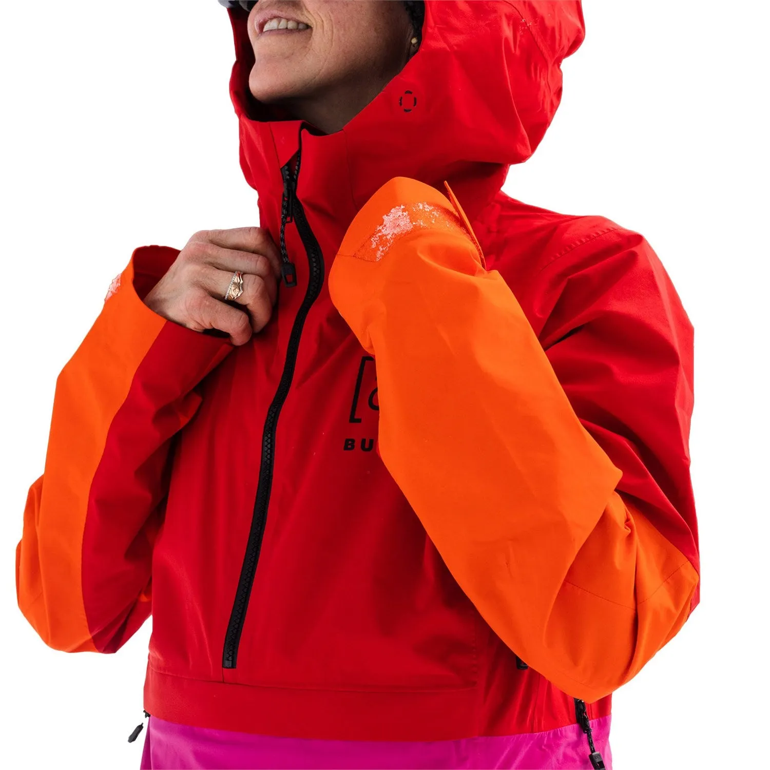 Burton [AK] Kimmy GORE-TEX Womens Anorak Jacket Molten Red / Very Berry / Signal Orange