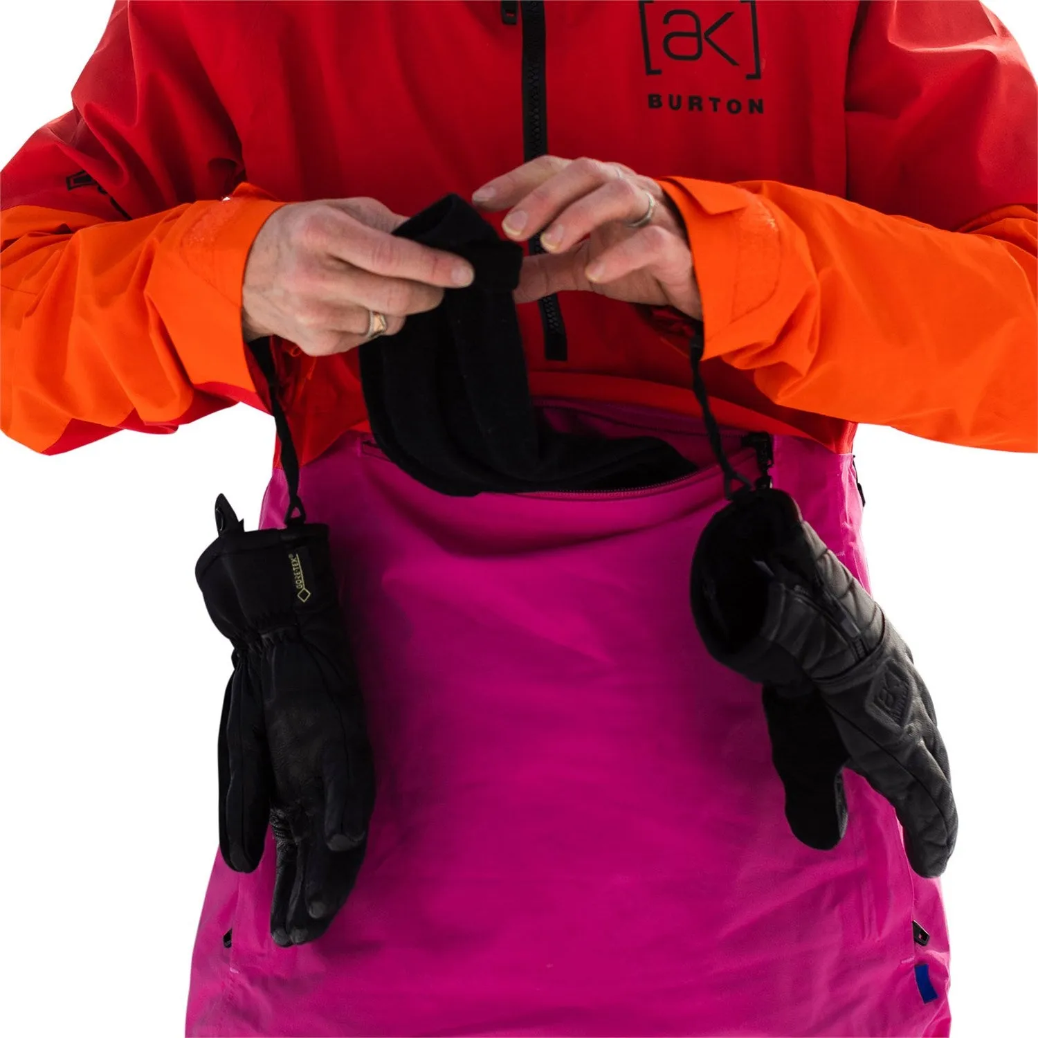 Burton [AK] Kimmy GORE-TEX Womens Anorak Jacket Molten Red / Very Berry / Signal Orange