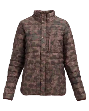 Burton Evergreen Women's Insulated Collar Down Snow Jacket - Moss Camo / Floral Camo