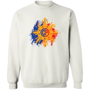CoolPinoy Blue Red distressed Unisex Crewneck Pullover Sweatshirt