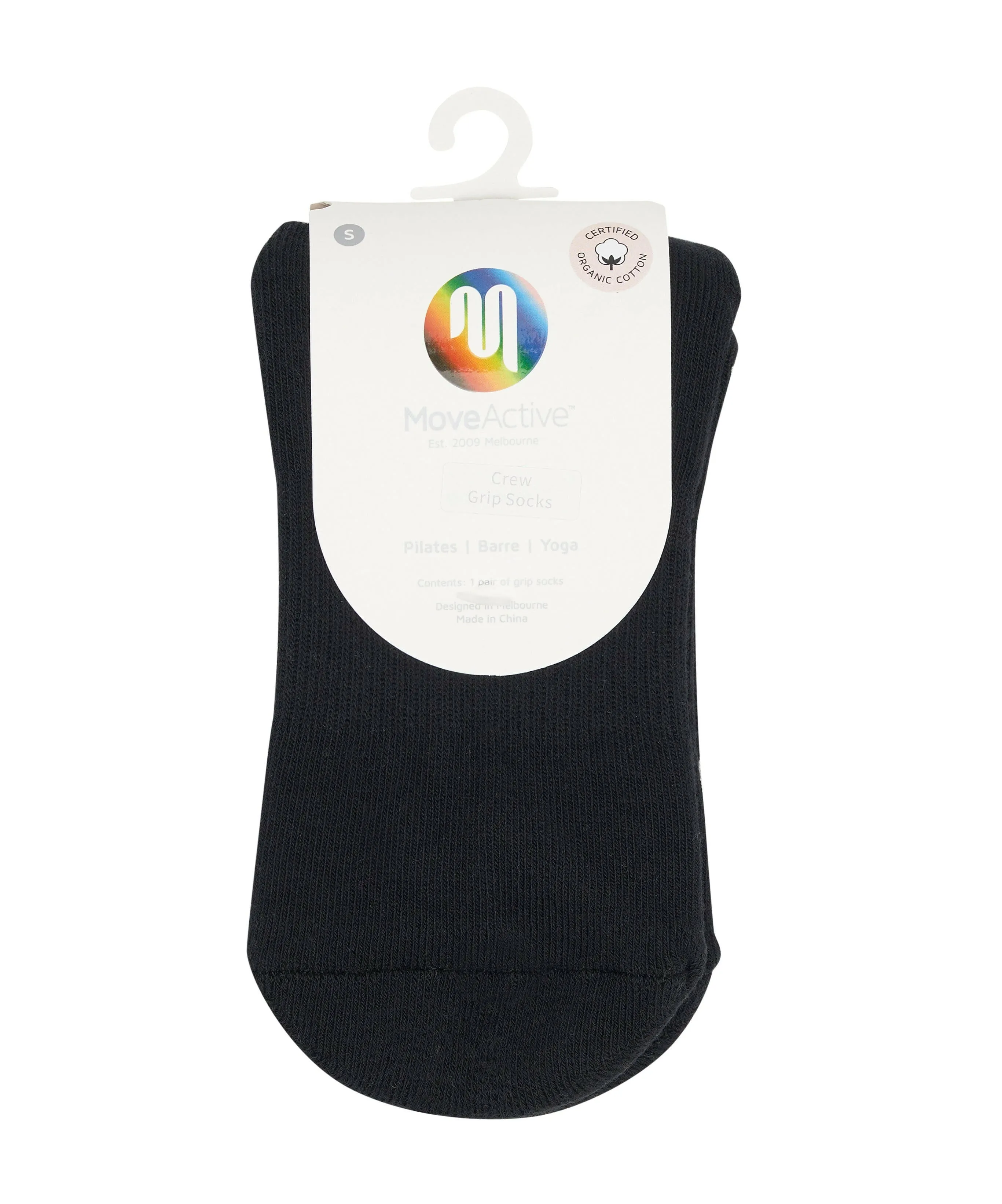 Crew Non Slip Grip Socks - Rainbow Heart