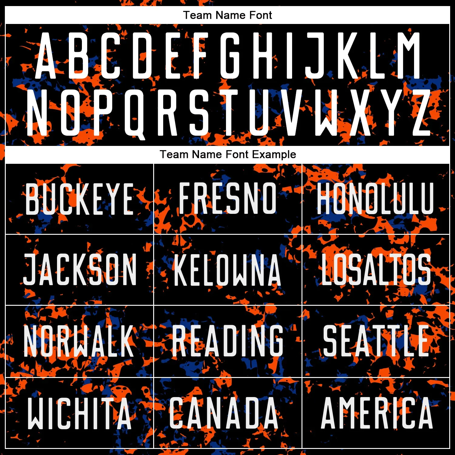 Custom Black Orange-Royal Abstract Fragment Art Sublimation Soccer Uniform Jersey