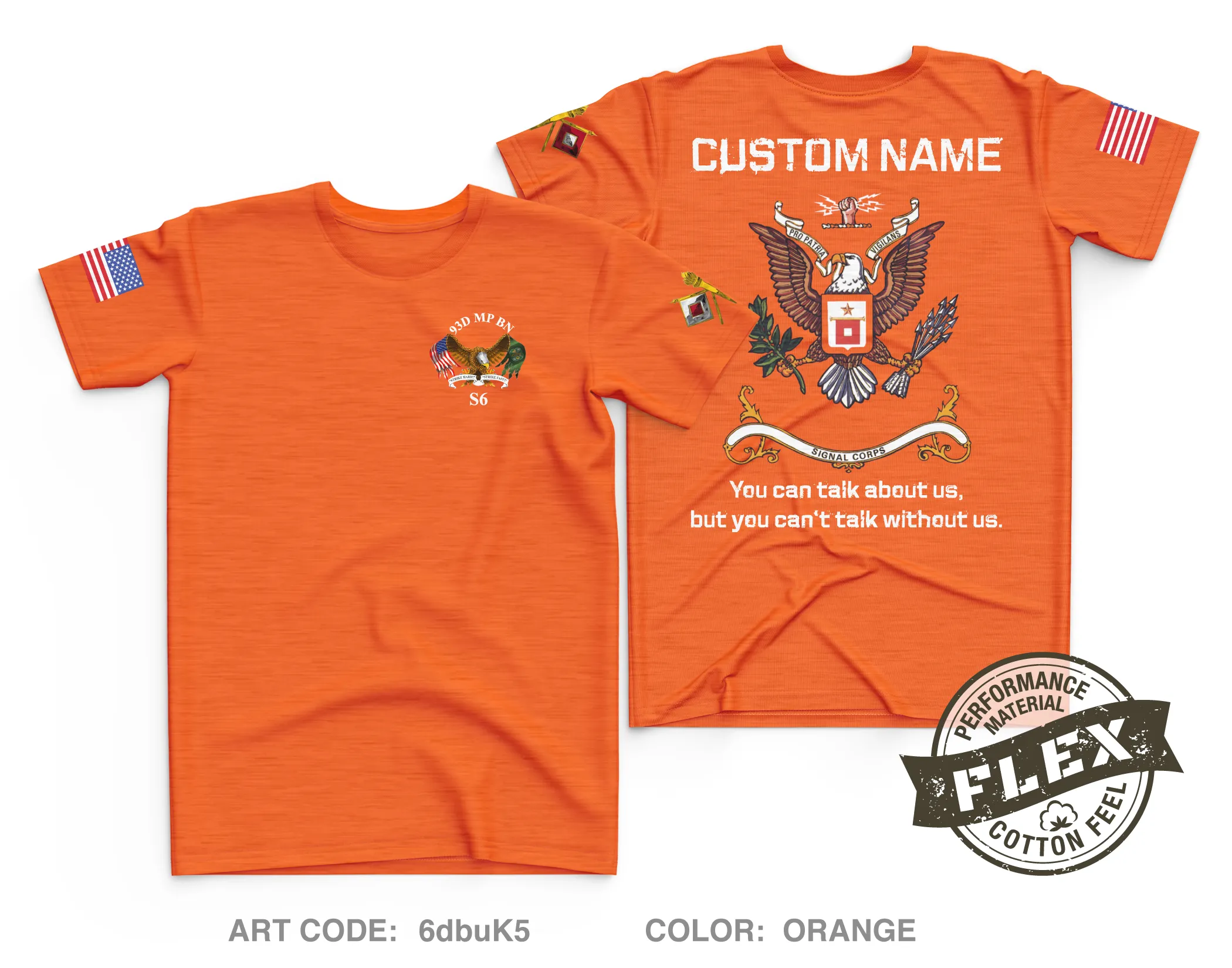 CUSTOM S6, 93D MP BN Core Men's SS Flex Performance Tee - 6dbuK5