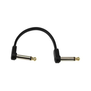D'Addario PW-FPRR-204OS Offset Right Angle to Right Angle Flat Patch Cable, 4-Inch, Twin-Pack