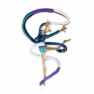 Dancing Gymnastics Girl Brooch Pin