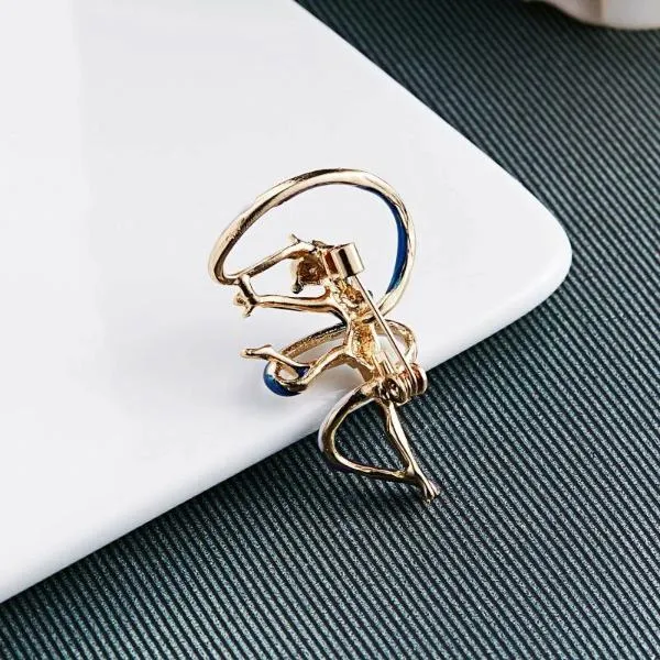 Dancing Gymnastics Girl Brooch Pin