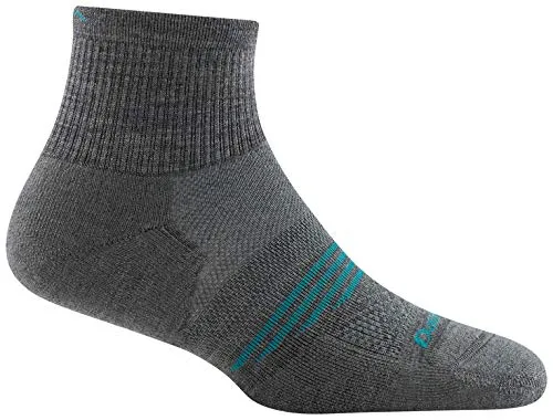 Darn Tough Womens 1107 Element 1/4 Crew Lightweight with Cushion Merino Wool Socks