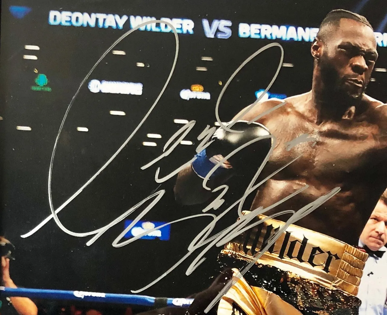Deontay Wilder 16x20 Framed white autographed Boxing Photo Autographed certified Beckett