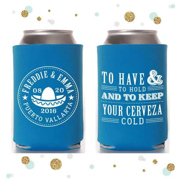 Destination Wedding - Wedding Can Cooler #49R