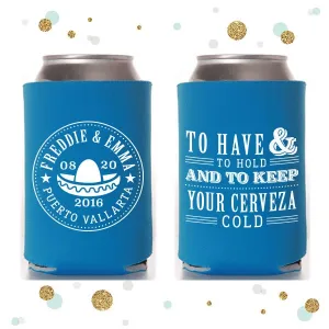 Destination Wedding - Wedding Can Cooler #49R
