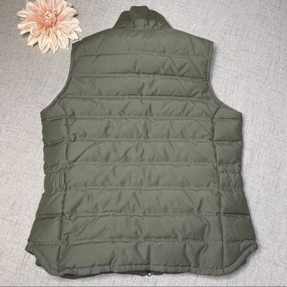 Eddie Bauer Green Goose Down Vest Jacket Waterproof Small