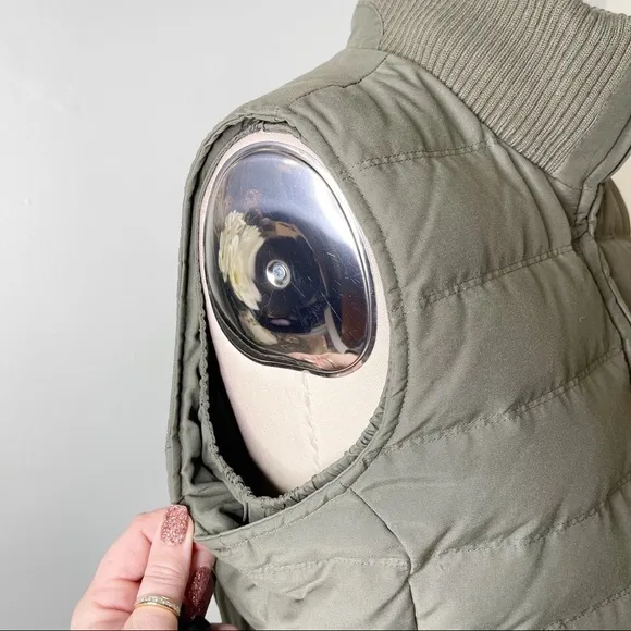 Eddie Bauer Green Goose Down Vest Jacket Waterproof Small