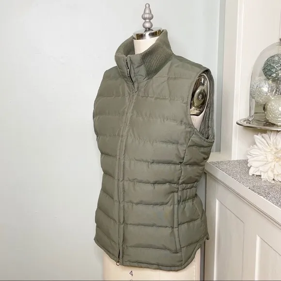 Eddie Bauer Green Goose Down Vest Jacket Waterproof Small