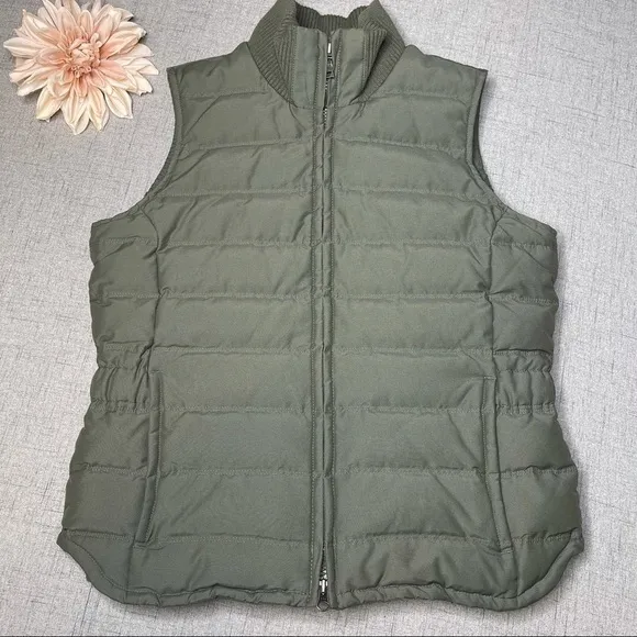 Eddie Bauer Green Goose Down Vest Jacket Waterproof Small