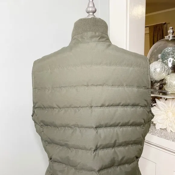 Eddie Bauer Green Goose Down Vest Jacket Waterproof Small