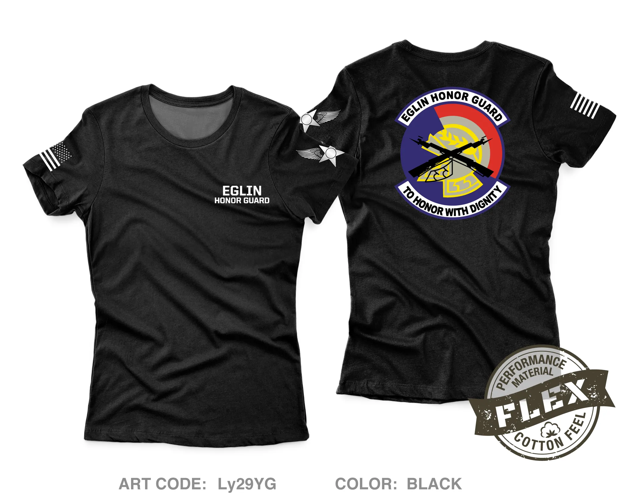 Eglin Honor Guard Core Women's SS Flex Performance Tee - Ly29YG