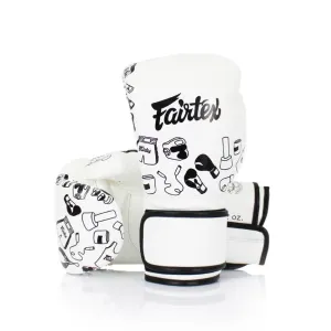 FAIRTEX WHITE STREET ART BOXING GLOVES - BGV14W