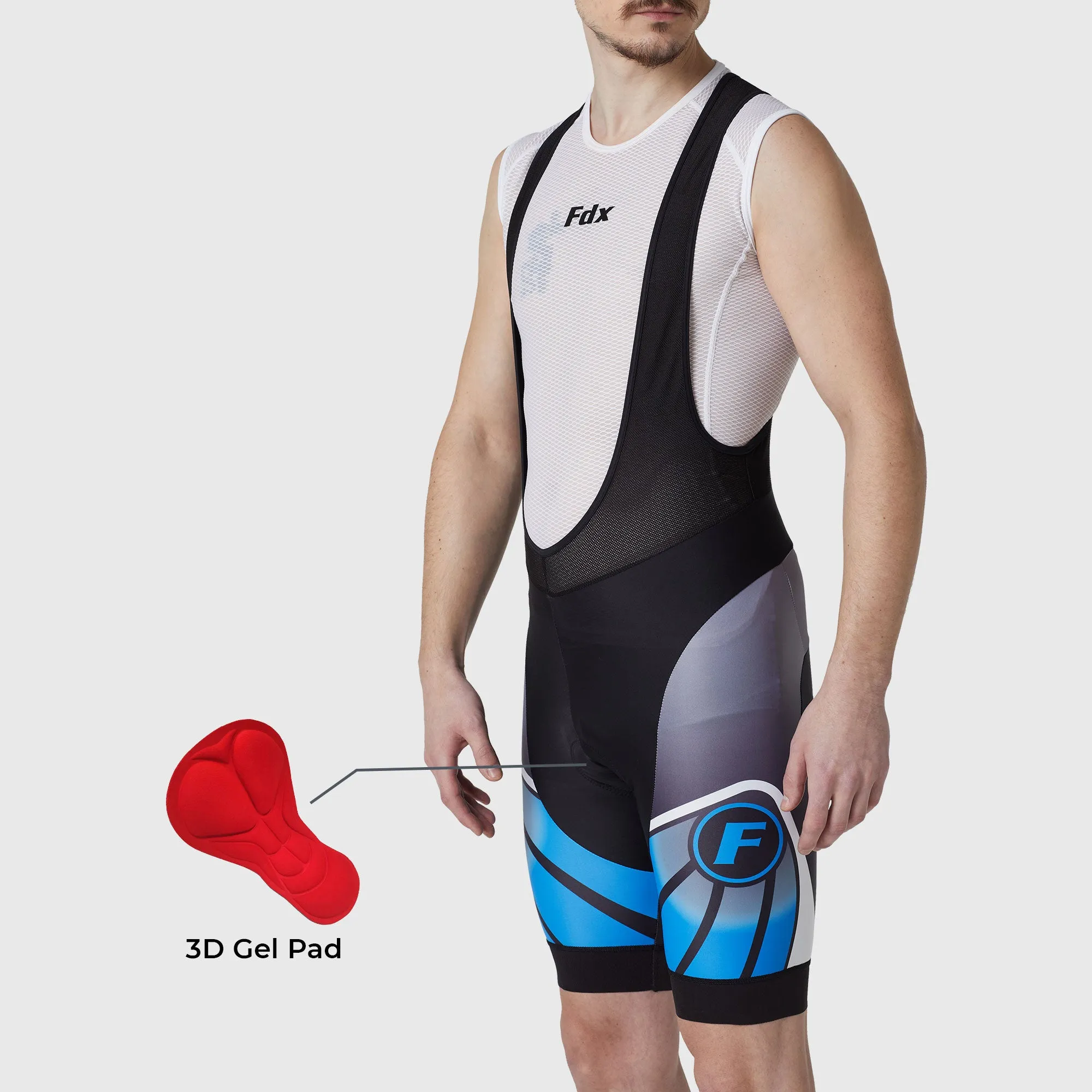 Fdx Signature Blue Men's & Boy's Summer Cycling Bib Shorts