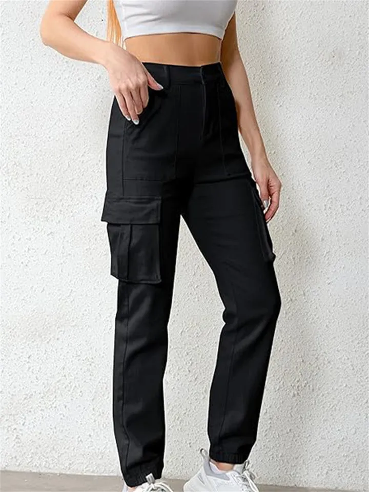 Female Lightweight Hiking Pockets Ankle-tied Jogger Pants
