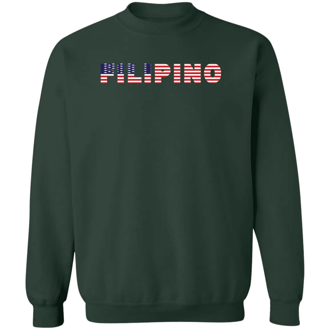 Filipino with US Flag Embedded Unisex Crewneck Pullover Sweatshirt